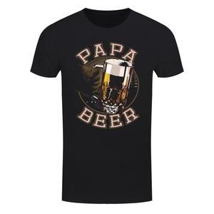 Fathers Day Papa Beer Mens Black Tshirt